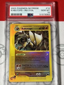 PSA 10 Kabutops Reverse Holo Skyridge 14/144 Gem Mint Non Holo - Picture 1 of 11