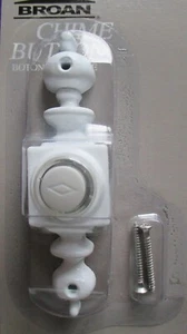 Broan Lighted Decorative Chime Button RC810WH Surface Mount Doorbell - Picture 1 of 4