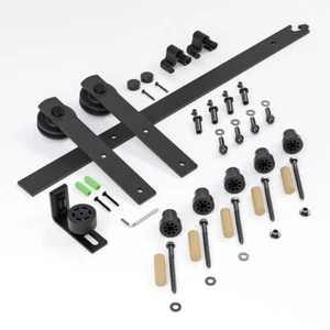 CCJH 4FT-20FT Stahl Schiebetür Scheunentor Hardware Track Kit für 1/2 Tür, Schrank - Bild 1 von 16