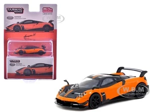 PAGANI HUAYRA BC ORANGE & BLACK 1/64 DIECAST MODEL TARMAC WORKS T64G-TL014-OR - Picture 1 of 5