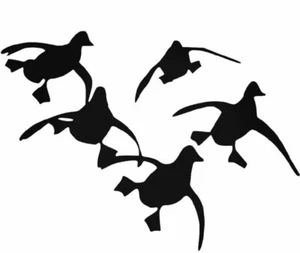 Flying Ducks White Vinyl Decal Sticker - Picture 1 of 1