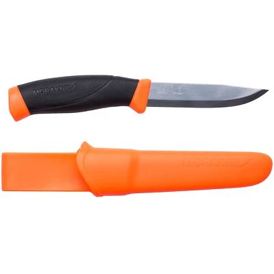 Cuchillo de alta resistencia Morakniv Companion con hoja de acero inoxidable, 4,1 pulgadas, naranja Foto 1 de 4