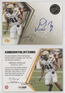2010 Press Pass Signings Gold /99 Derrick Morgan #PPS-DM.1 Rookie Auto RC