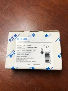 Disyuntor Eaton FAZ-D20/2-NA 489 serie A 2 polos 20 amperios curva d nuevo en caja - Imagen 1 de 7