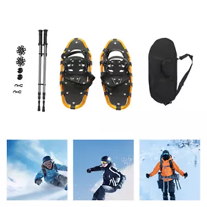 Raquetas de nieve de 25 pulgadas, raquetas de nieve y bastones de trekking ajustables, raquetas de nieve para adultos - Imagen 1 de 16