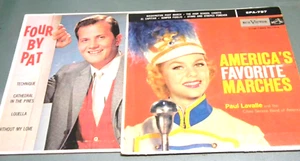 2-45 Records "Four by Pat" Pat Boone & "America's Favorite Marches" Paul Lavalle - Picture 1 of 9