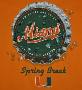 t-shirt small university of miami hurricanes canes 19 inches pit 2 pit - Picture 1 of 3