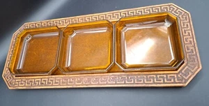 Vintage MCM Thermo-Serv Westwood Relish 3 Tray Imperial Walnut 1975 Charcuterie - Bild 1 von 6