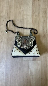 Vintage Mary Francis~Beaded Box Purse~Chain Strap Handmade - Picture 1 of 5