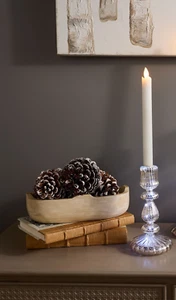 Illuminated Mercury Glass Taper Holders by Kim Gravel in Silver - Picture 1 of 4