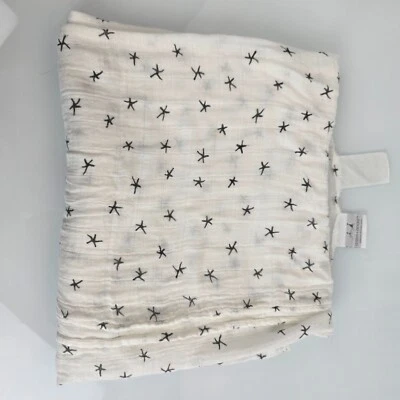 Manta Bebé Aden + Anais Bambú Rayón Envoltura Blanco Gris Estrellas 50x45" Suave Foto 1 de 4