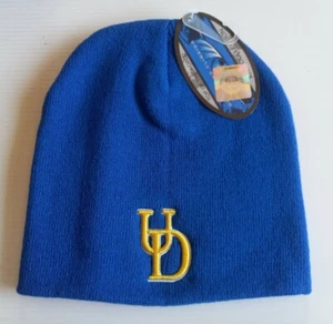 DELAWARE FIGHTIN BLUE HENS KNIT BEANIE HAT CAP 3D RAISED LOGO BLUE NEW NCAA - Picture 1 of 2