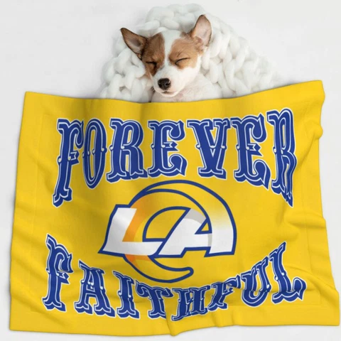 St. Louis Rams Pet Blanket "FOREVER FAITHFUL" Pet Blanket for Puppy & Cat Cover