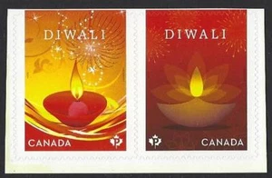Canada 2017 Diwali Adhésif Paire non Montés Excellent État , MNH - Picture 1 of 1