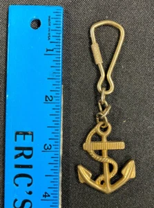 Vintage Solid Brass/Bronze Nautical Boat Ship Anchor Keychain (NH) 11923 - Picture 1 of 1