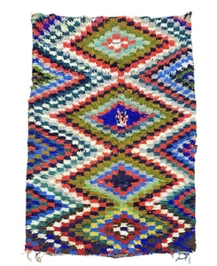 Chevron 4’8x7’10 Moroccan Hand-knotted Rug Traditional Handmade Tribal Carpet - Picture 1 of 13