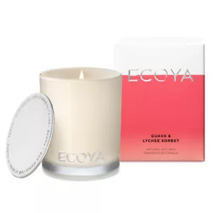 NEW Ecoya Guava & Lychee Sorbet Mini Madison Jar Candle 80g - Picture 1 of 1