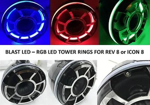 Anillos de altavoz BLAST LED - REV 8 RGB LED TOWER para sonidos húmedos Icono Rev 8 (RGB) - Imagen 1 de 6