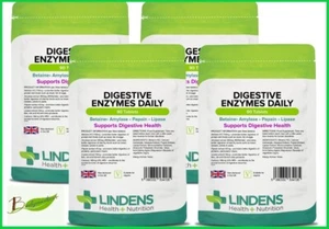 Digestive Enzymes Daily 360 Tablets Digestion, Help Release Nutrients LINDENS UK - Picture 1 of 15