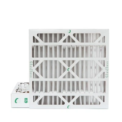 20x20x4 MERV 13 Pleated Air Filters by Glasfloss.  2 Pack (Actual Depth: 3-3/4") - Image 1 of 4