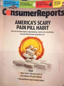 Consumer Reports Magazine Pain Pill Habits September 2014 032818nonrh - Imagen 1 de 1