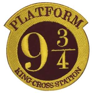 Harry Potter Platform 9 logo Patch Iron On Patch Sew On Badge Embroidered Patch - Foto 1 di 1