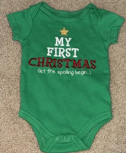 Body Baby Starters Verde Primera Navidad Mi Primera Navidad 9 Meses - Imagen 1 de 11