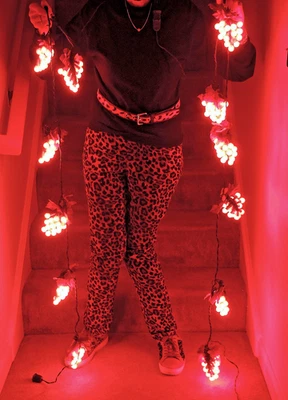 2 Vintage Sets of RED GRAPE CLUSTER LIGHTS 6 Clusters On String Indoor/Outdoor - Image 1 of 3