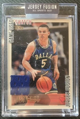 2021 Jersey Fusion - Jason Kidd 1996-97 Game Used Swatch Dallas Mavericks - Image 1 of 2