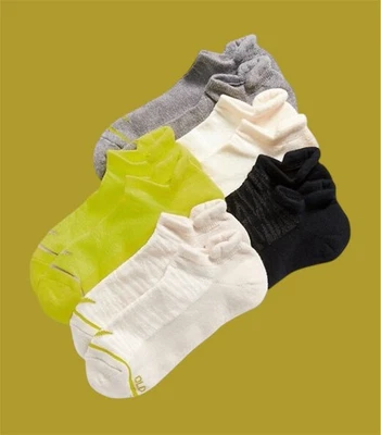 Old Navy 女式均码 5 包活动运动船袜带鞋跟保护全新带标签 — 第 1/2 张图片