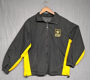 Giacca a vento vintage US Army uomo piccola nera gialla militare PT allenamento - Foto 1 di 4