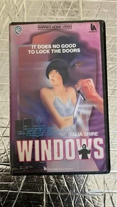 Windows Vhs Talia Shire Warner Bros Wb Home Video Ex Rental Hard Clam Case - Picture 1 of 3