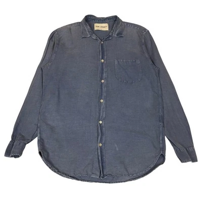 Our Legacy Linen Blend L/S Button Down Shirt Men's 52 Chambray Preppy - Image 1 of 4