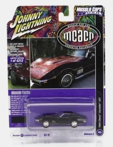 JOHNNY LIGHTNING, CHEVROLET Corvette 427 1969 nero della serie MUSCLE CARS 20... - Foto 1 di 1