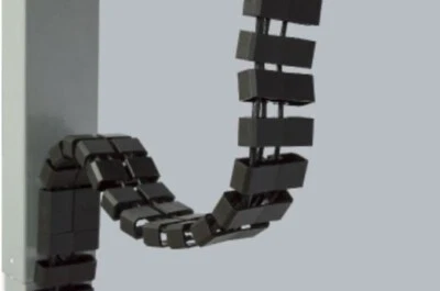 Approx 51" Long Slim BLACK Plastic Vertical Wire / Cable Manager Snake - Image 1 of 4