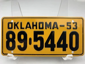 Vintage 1953-54 Wheaties Cereal Mini Oklahoma targa bicicletta piccola - Foto 1 di 5