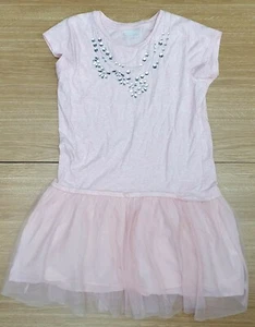 MATALAN Kids Girls Pale Pink Gem Tunic T Shirt Top Polyester Cotton Dress 13 Yrs - Picture 1 of 6