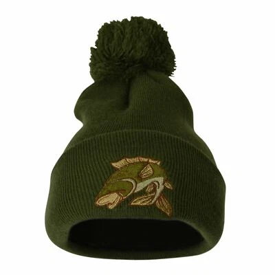 Men’s Carp Fishing Beanie Gift For Angler, Fishermans Outdoor Sports Knit Hat