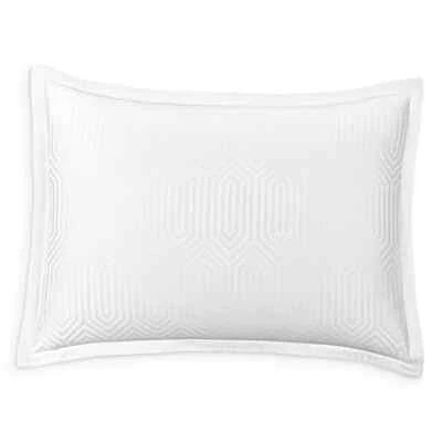 Hudson Park Collection Italian Tivoli Jacquard Standard Sham 20in x 28in White - Image 1 of 4