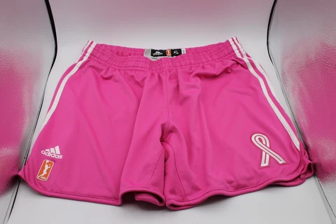 Rare ADIDAS WNBA Breast Cancer Pink Ribbon XL Basketball Shorts Cover
