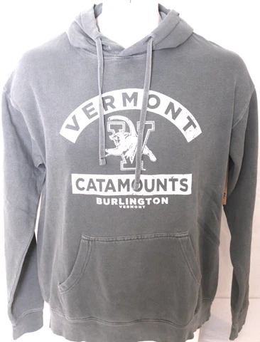 NEW Vermont Catamounts Burlington Gray Blue 84 Sweatshirt Pullover Hoodie Mens L Cover