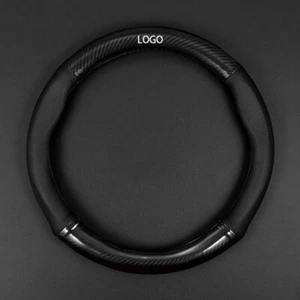 15" Steering Wheel Cover Genuine Leather For Audi Black - Picture 1 of 3