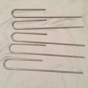 5 Metall Ankerstifte, aufblasbare Outdoor Deko Pfähle ca. 7" lang U-Form - Bild 1 von 4