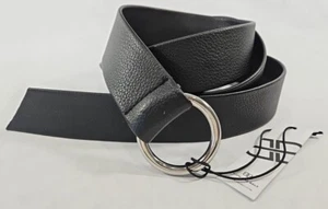 B-Low the Belt MIA Vegan Leather Black One Size D Ring Silver Soft NWT - Picture 1 of 11