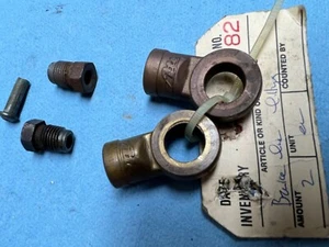 2USED ORIGINAL PORSCHE 911 912 356B 356C 550/RSK ATE BANJO BRAKE FITTINGS W/NUTS - Picture 1 of 3