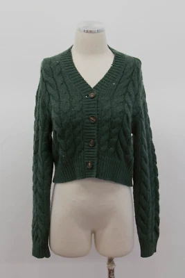 NUEVO CON ETIQUETAS $5900 Brunello Cucinelli Mujeres Cachemira-Seda Lentejuelas Cárdigan Suéter M W242 Foto 1 de 4