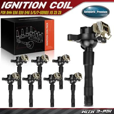 8x Bobina de encendido para BMW E39 540i 1997-2003 E53 X5 E38 740i E31 840Ci Land Rover Foto 1 de 4
