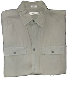 Herren Calvin Klein Camp Kragen Hemd Farbe: Grau, Größe: SM - Bild 1 von 7