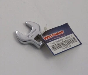 WESTWARD 17mm Crowfoot Wrench - 3/8" Drive - Open End - Chrome Finish  - Picture 1 of 4