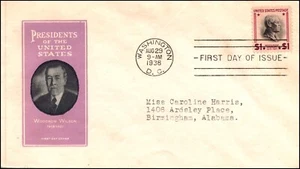 Scott 832 $1.00 Wilson Ioor FDC Typed Address Planty 832-1 - Picture 1 of 2